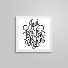 Quadro Quadrado Aqui Tem Fé Café E Cafuné 20x20cm Moldura:mad