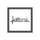 Quadro Quadrado Bicicleta Sinais Vitais 20x20cm Moldura:madei