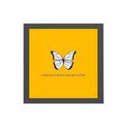 Quadro Quadrado Borboleta Universo 20x20cm Moldura:madeira Br