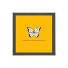 Quadro Quadrado Borboleta Universo 20x20cm Moldura:madeira Pr