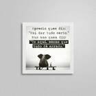 Quadro Quadrado Conte Comigo Sempre 20x20cm Moldura:madeira B