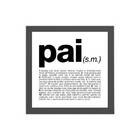 Quadro Quadrado Definição De Pai 20x20cm Moldura:madeira Bran