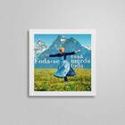 Quadro Quadrado Frase Humor Paródia 20x20cm Moldura:madeira P