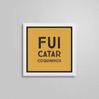 Quadro Quadrado Fui Catar Coquinho 20x20cm Moldura:madeira Pr