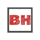 Quadro Quadrado Gírias De Bh 24x18cm Moldura:madeira Preta