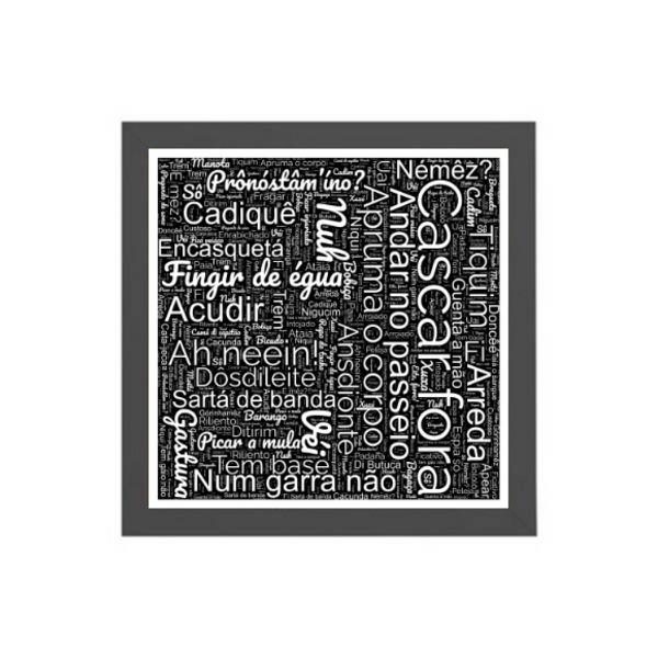 Quadro Quadrado Gírias De Mineiro 45x34cm Moldura:madeira Pre