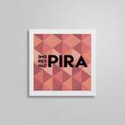 Quadro Quadrado Respira E Não Pira 20x20cm Moldura:madeira Pr