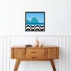 Quadro Quadrado Rio De Janeiro Corcovado- 33x33cm Moldura Pre