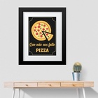 Quadro Que Não Falte Pizza - 60x48cm Moldura:madeira Branca