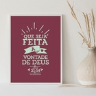 Quadro Que Seja Feita A Vontade De Deus 45x34cm Moldura Branca