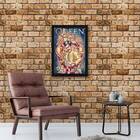 Quadro Queen Freddie Mercury 24x18cm Moldura:madeira Branca