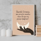 Quadro Querido Universo Me Permito Receber 33x24cm Moldura:ma