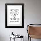 Quadro Quero Ser Seu Par - 60x48cm Moldura:madeira Preta