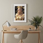 Quadro Rainha De Ouros - 60x48cm Moldura:madeira Branca