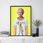 Quadro Rainha Elizabeth Queen 45x34cm Moldura:madeira Branca