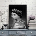 Quadro Rainha Elizabeth Tatuada 24x18cm Moldura:madeira Preta