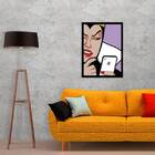 Quadro Rainha Má De Iphone 45x34cm - Com Vidro Moldura:madeir