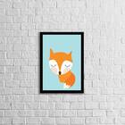 Quadro Raposinha Baby 45x34cm - Com Vidro Moldura:madeira Bra