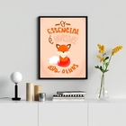 Quadro Raposinha O Essencial É Invisível aos olhos 45x34cm -