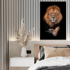 Quadro Realeza Do Leão -- Br Artes