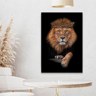 Quadro Realeza Do Leão Com Coroa -- Br Artes
