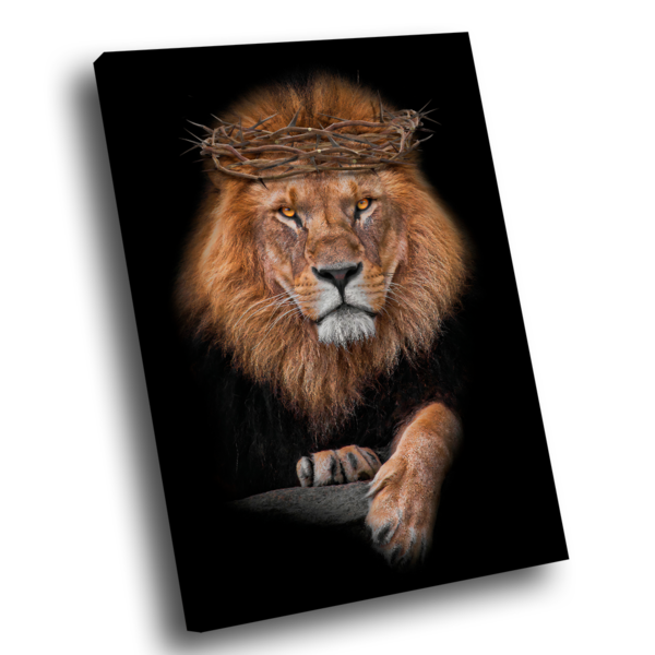 Quadro Realeza Do Leão Com Coroa -- Br Artes