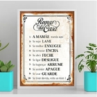 Quadro Regras Da Casa 33x24cm - Com Vidro Moldura:madeira Pre