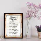 Quadro Regras Da Casa 45x34cm Moldura:madeira Preta