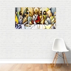 Quadro Religião Santa Ceia Moderna Jesus Canvas 125x65cm