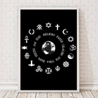 Quadro Religiões Do Mundo Símbolos 24x18cm - Com Vidro Moldur