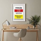 Quadro Remédio Oração - 60x48cm Moldura:madeira Preta