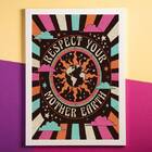 Quadro Respect Your Mother Earth 24x18cm - Com Vidro Moldura: