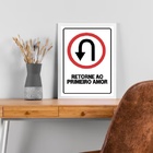 Quadro Retorne Ao Primeiro Amor 45x34cm Moldura Branca