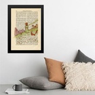 Quadro Retrô Pequeno Príncipe E Raposa 24x18cm Moldura:madeir