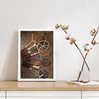 Quadro Retrô Tênis - Fotos Raquetes 33x24cm - Com Vidro Moldu