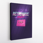 Quadro Retrowave Party Festa Fita Cassete Canvas 120x80cm