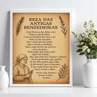 Quadro Reza Das Antigas Benzedeiras 33x24cm Moldura Preta