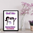 Quadro Rica Não Pobre Enjoada 33x24cm Moldura:madeira Branca