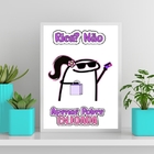 Quadro Rica Não Pobre Enjoada 33x24cm Moldura:madeira Branca