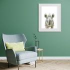 Quadro Rinoceronte Baby - 60x48cm Moldura:madeira Preta