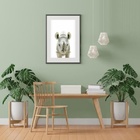Quadro Rinoceronte Baby - 60x48cm Moldura:madeira Preta