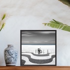 Quadro Rio De Janeiro Bicicleta - 33x33cm Moldura Preta