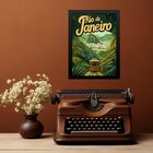 Quadro Rio De Janeiro - Cartaz Pão De Açucar 33x24cm - Com Vi