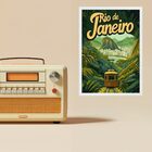 Quadro Rio De Janeiro - Cartaz Pão De Açucar 45x34cm - Com Vi