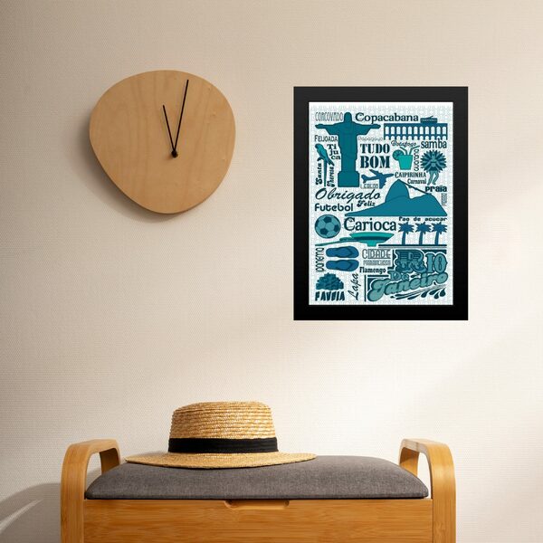 Quadro Rio De Janeiro - Tudo De Bom 24x18cm - Com Vidro Moldu