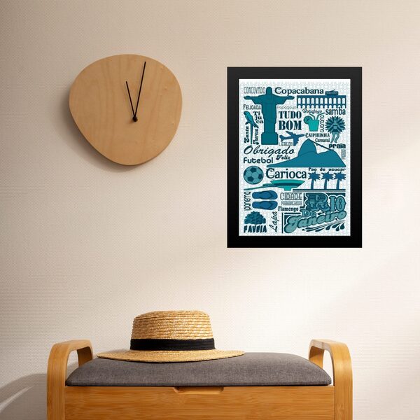 Quadro Rio De Janeiro - Tudo De Bom 45x34cm Moldura Branca