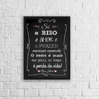 Quadro Riso Amor E Prazer Chico Xavier 24x18cm - Com Vidro Mo