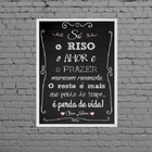 Quadro Riso Amor E Prazer Chico Xavier 24x18cm Moldura:madeir