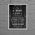 Quadro Riso Amor E Prazer Chico Xavier 45x34cm Moldura:madeir