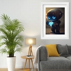 Quadro Robozinho Brilho Da Curiosidade 60x48cm Moldura Preta